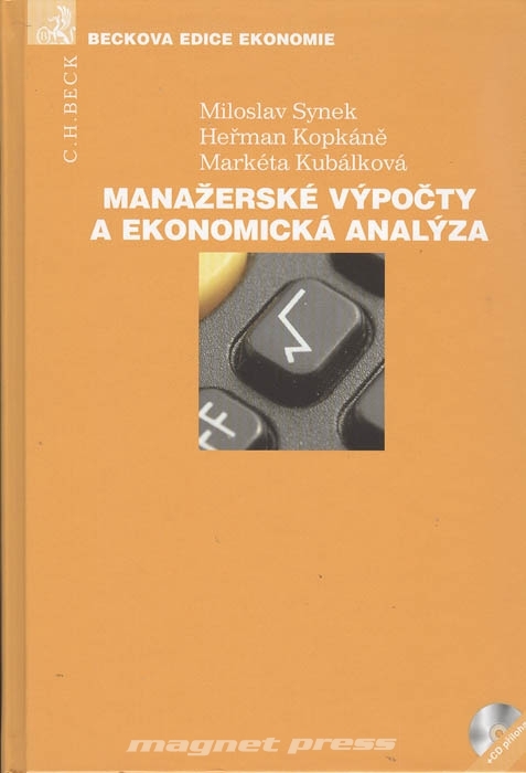 Detailné zobrazenie záznamu: Manažerské výpočty a ekonomická analýza Manažerské výpočty a ekonomická analýza